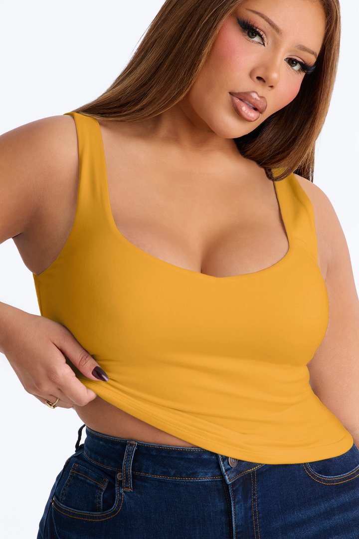 Quinn Double Lined Tank Top - Honey