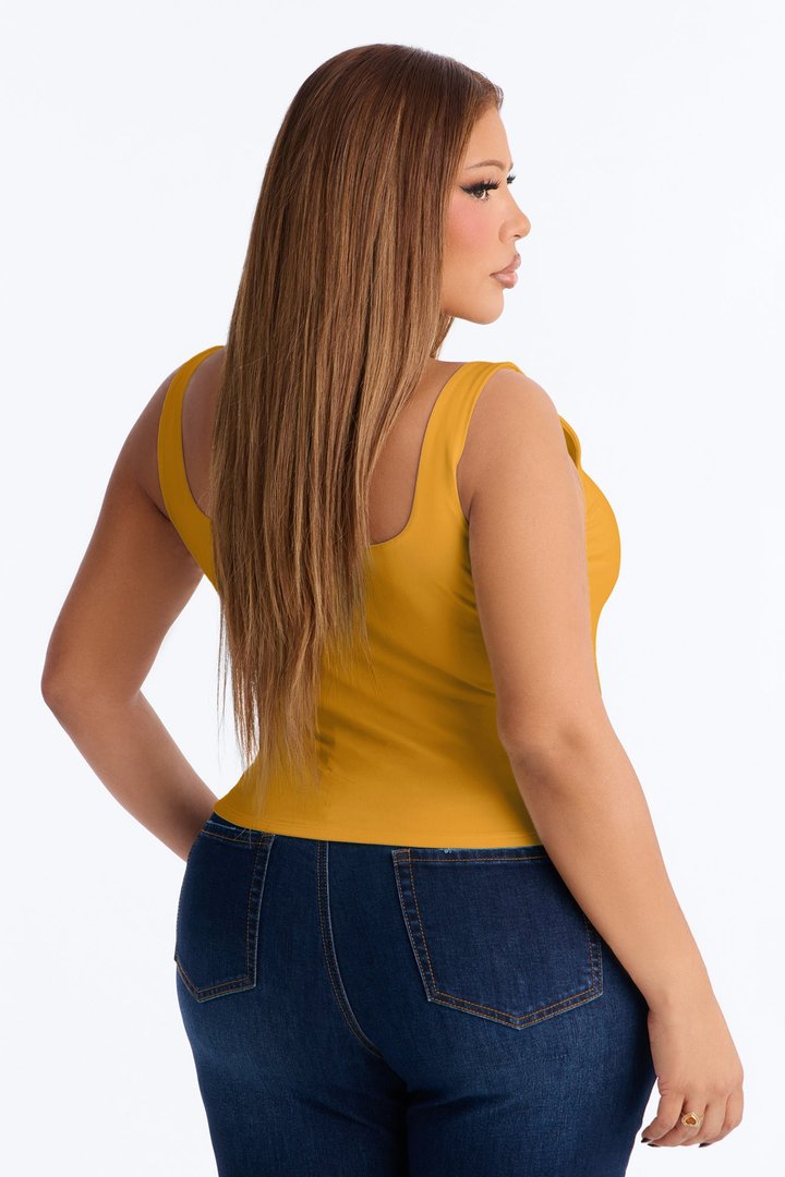 Quinn Double Lined Tank Top - Honey