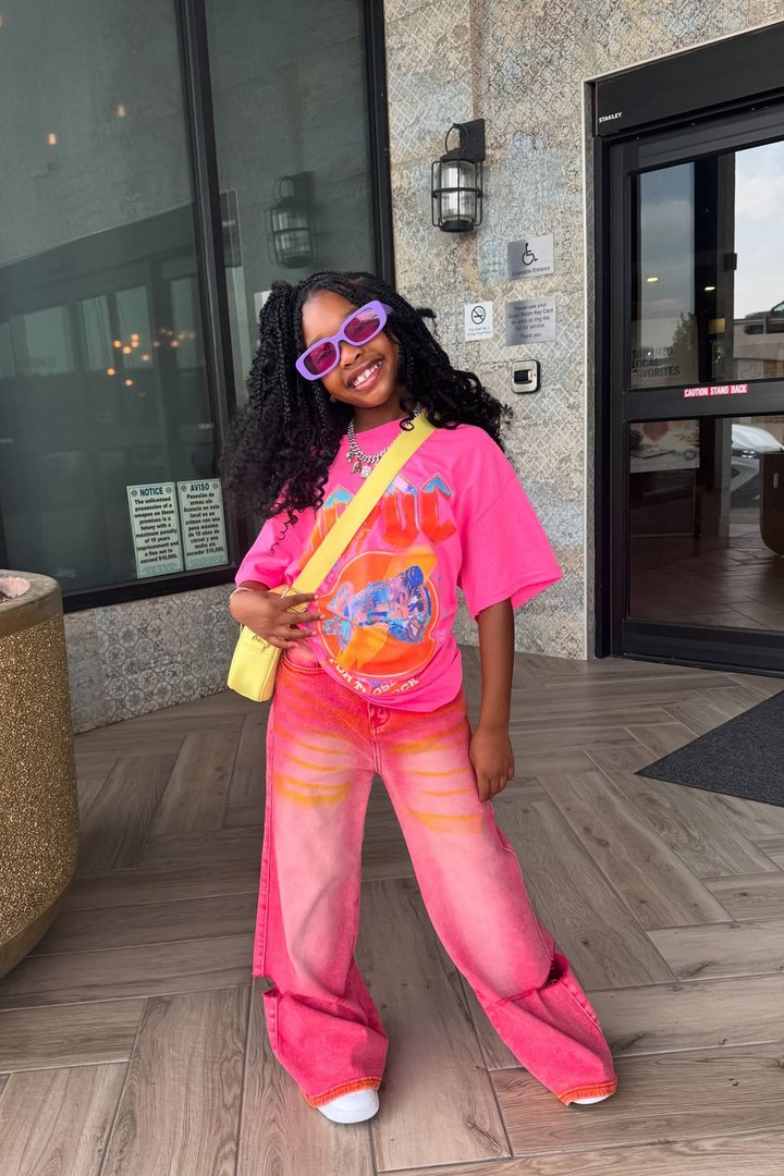 Mini Mamushi Punch Jean - Pink