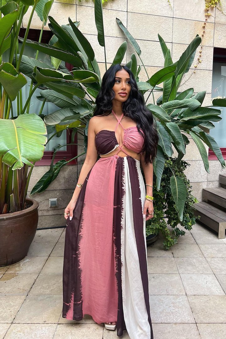 Gypsy Love Maxi Dress - Mauve/combo