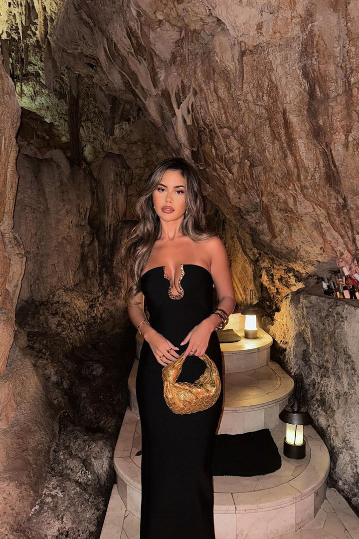 Mykonos Bandage Maxi Dress - Black