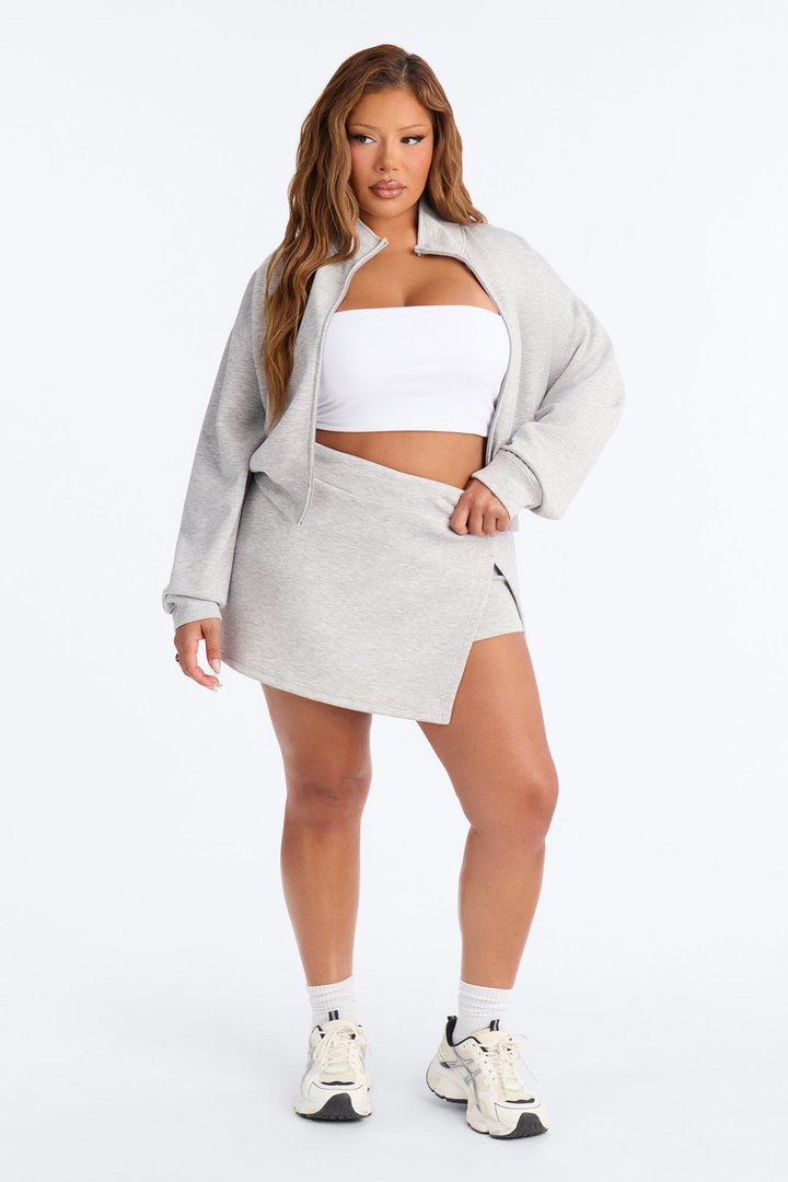 Bella Scuba Lounge Skort - Heather Grey