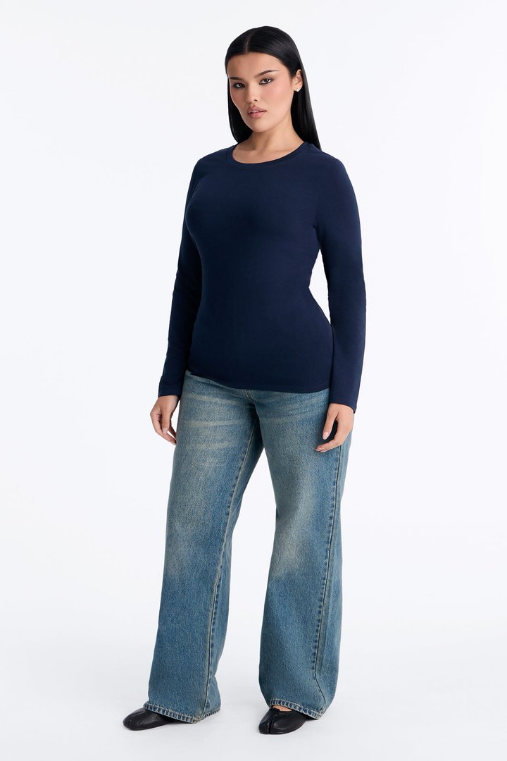 Sabrina Long Sleeve Tee - Navy