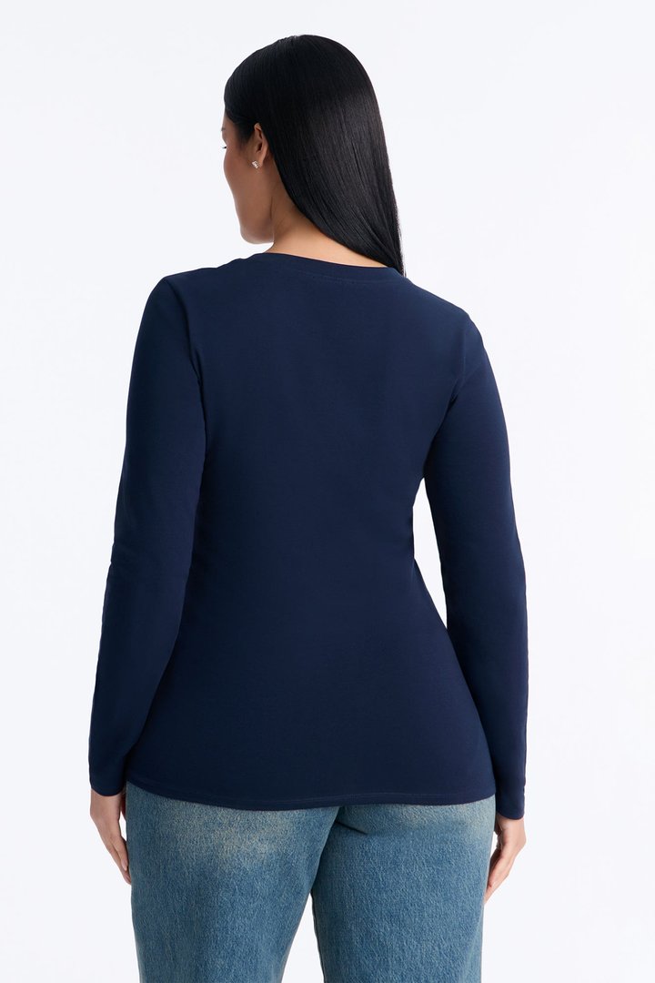 Sabrina Long Sleeve Tee - Navy