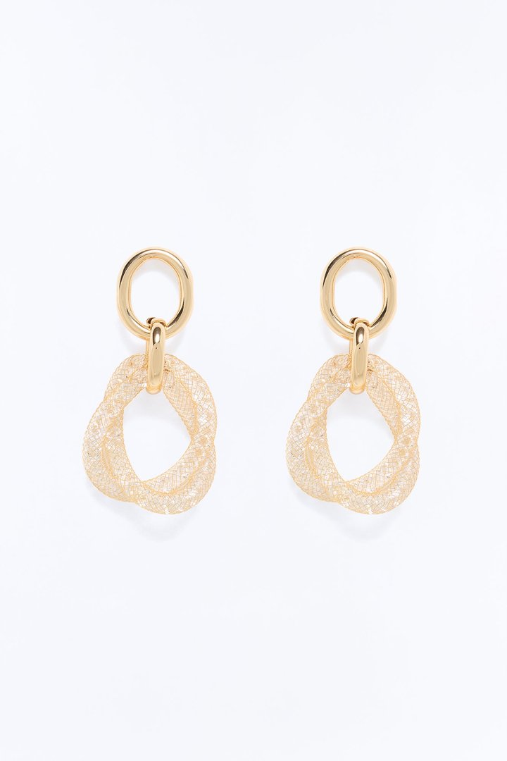 See Through It Drop Earrings - Gold