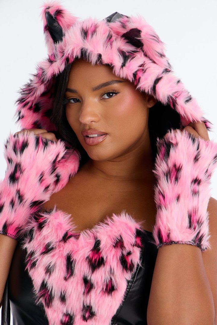 Purr And Prey 5 Piece Costume Set - Pink/combo
