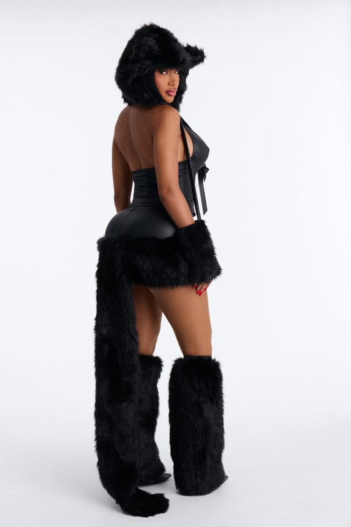 Nocturnal Kitten 5 Piece Costume Set - Black