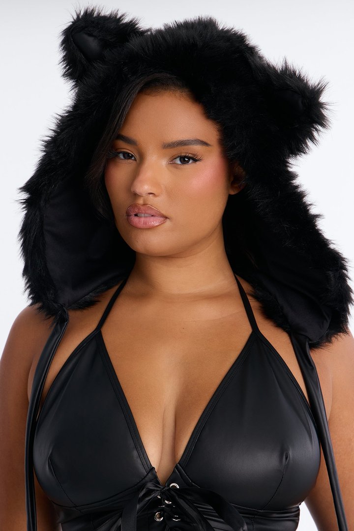 Nocturnal Kitten 5 Piece Costume Set - Black