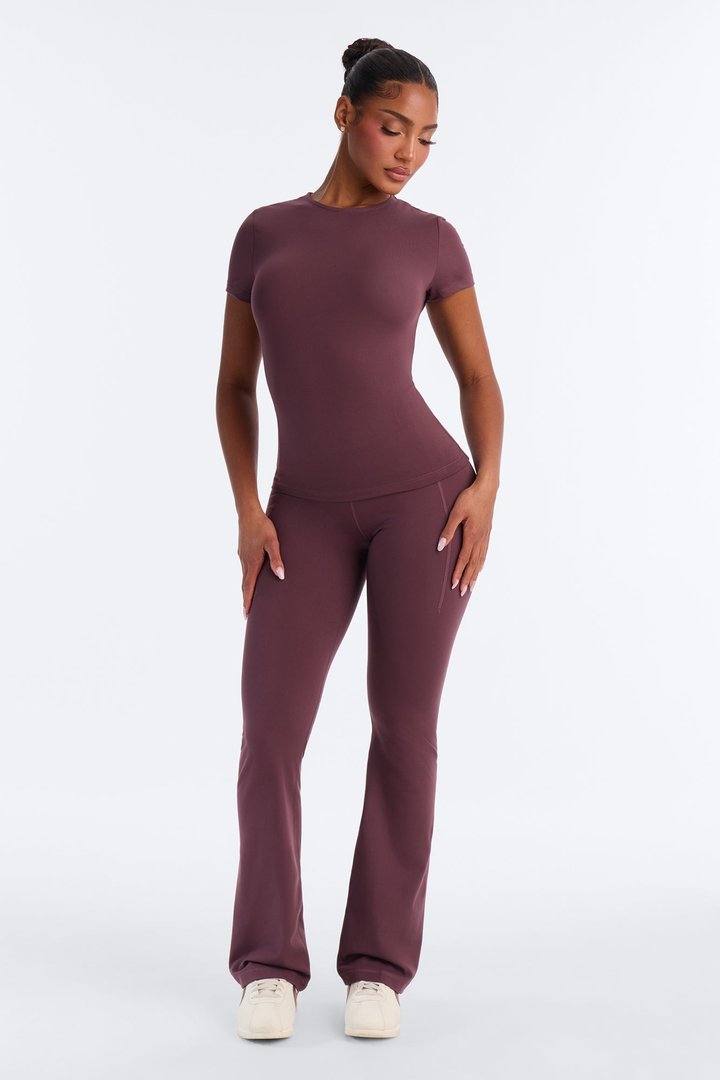 Myla Tricot Lounge Flare Pant - Plum