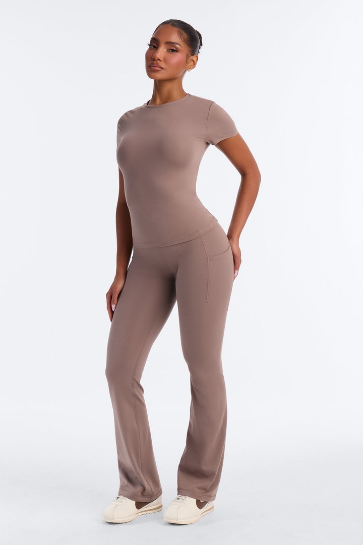 Myla Tricot Lounge Flare Pant - Stone