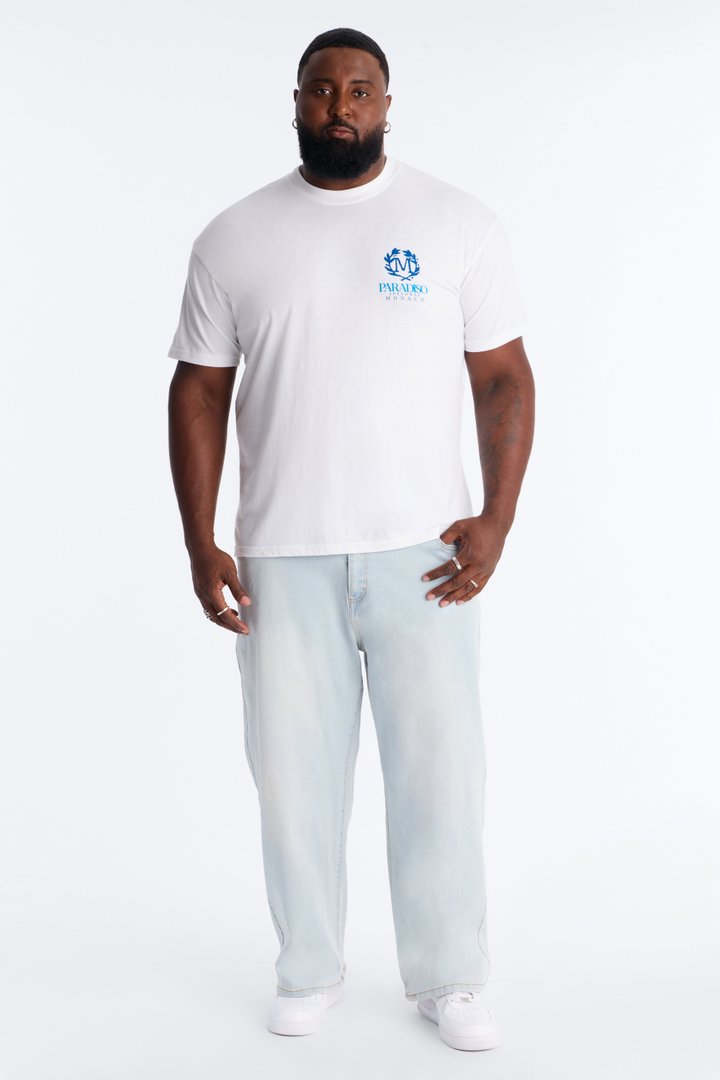 Paradiso Monaco Oversized Short Sleeve Tee - White
