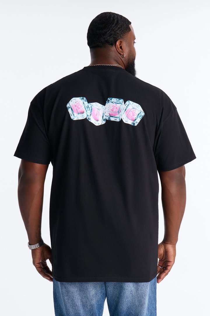 Love Hate Iced Candy Oversized Short Sleeve Tee - Black