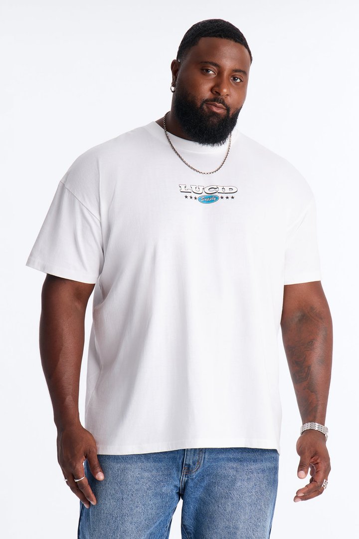 Lucid Supply Cans Oversized Short Sleeve Tee - White