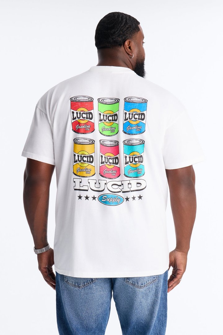 Lucid Supply Cans Oversized Short Sleeve Tee - White