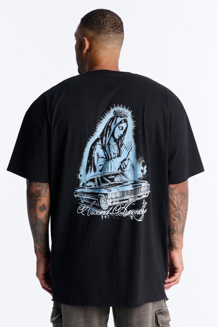 Saint Ascend Assembly Oversized Short Sleeve Tee - Black