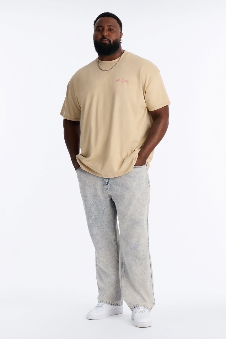 After Hours Oversized Short Sleeve Tee - Taupe