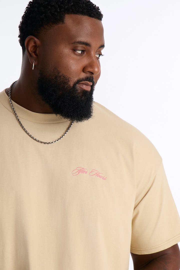 After Hours Oversized Short Sleeve Tee - Taupe