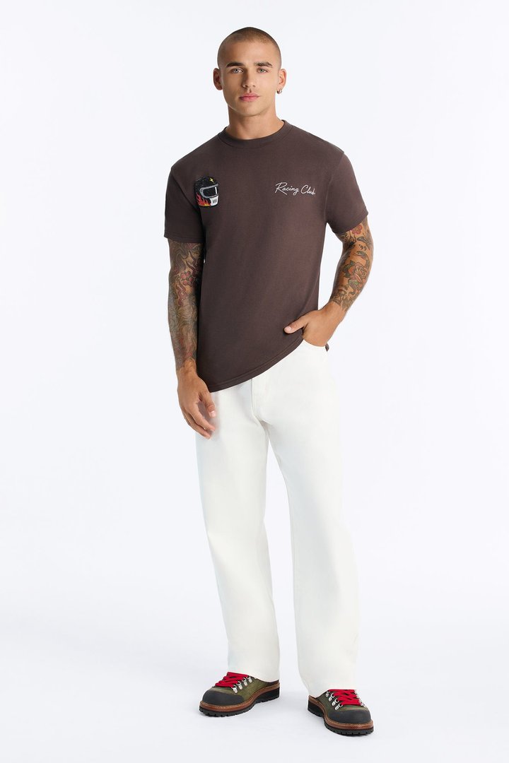 Driver Racing Club Oversized Short Sleeve Tee - Brown