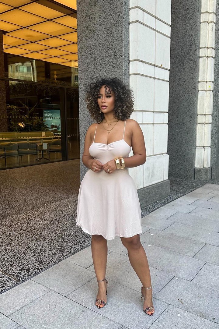 Adriana Essential Mini Dress - Nude