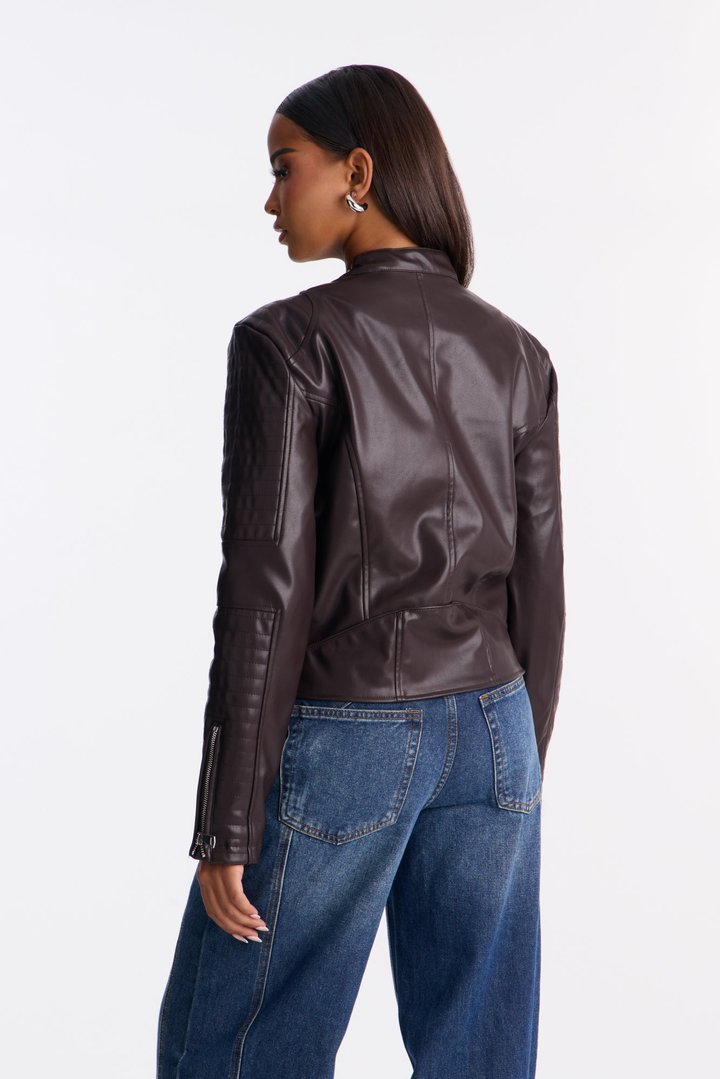 Mariah Moto Jacket - Chocolate
