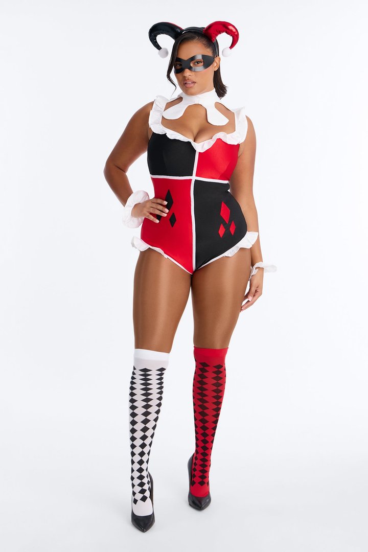 Comic Cutie 6 Piece Costume Set - Red/combo
