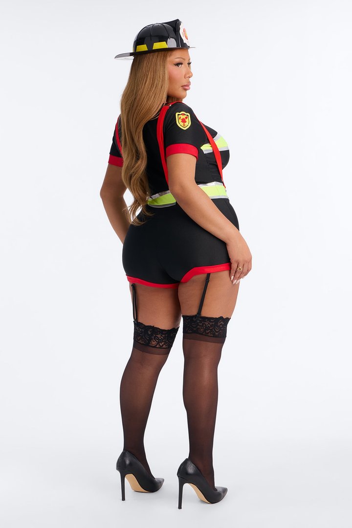 Captain Hottie 3 Piece Costume Set - Black/combo