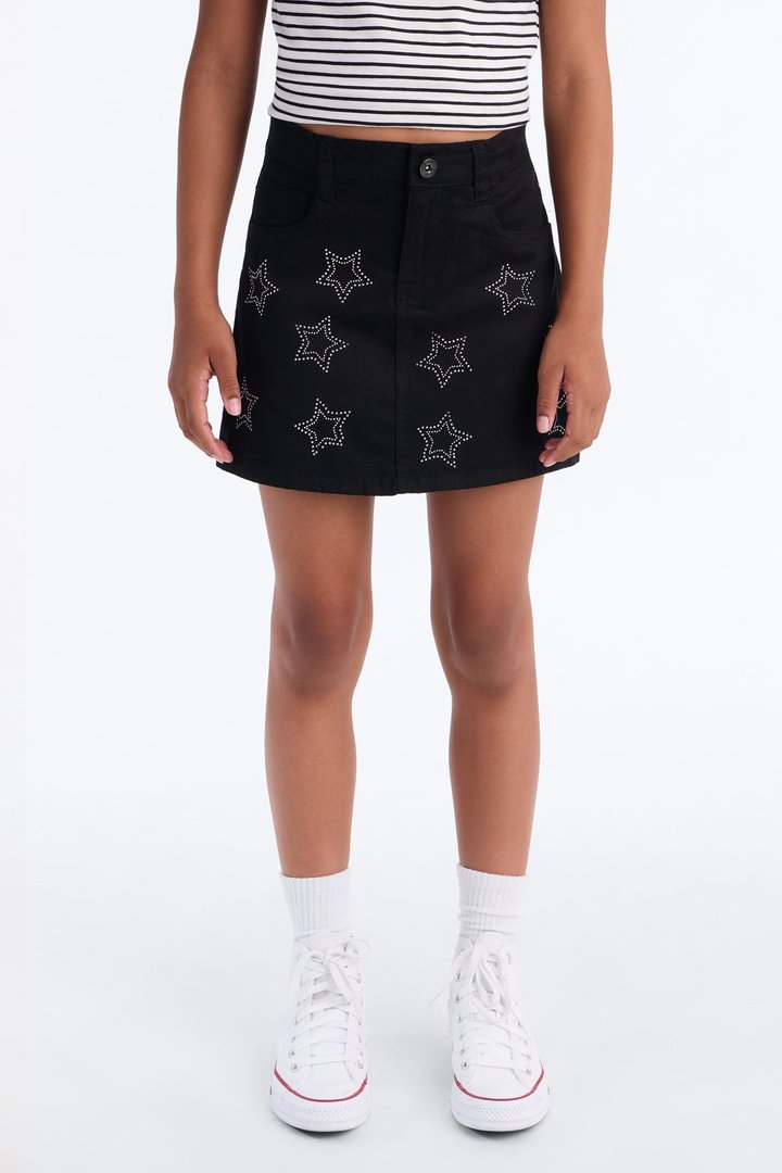 Mini Stars In The Sky Mini Skort - Black