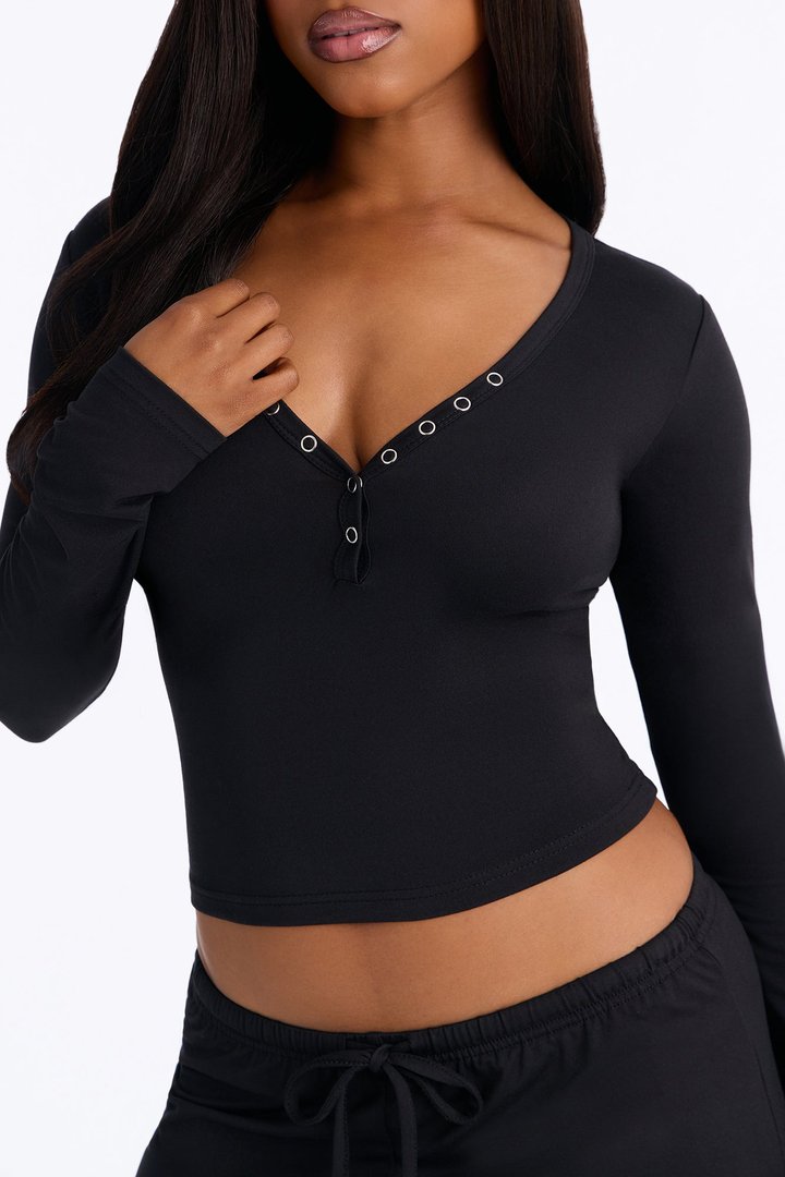 Lazy Morning Pant Set - Black