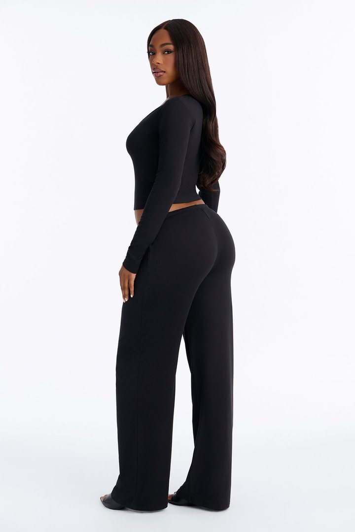 Lazy Morning Pant Set - Black
