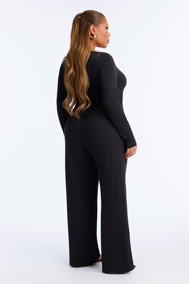 Lazy Morning Pant Set - Black