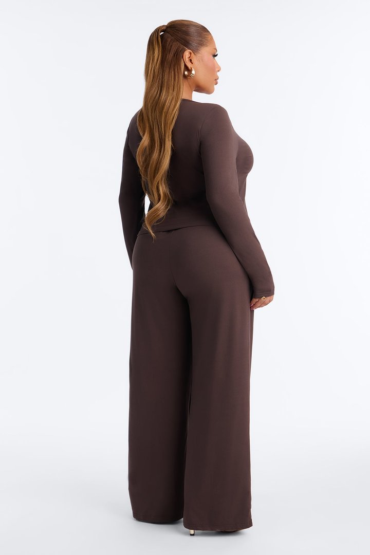 Lazy Morning Pant Set - Chocolate