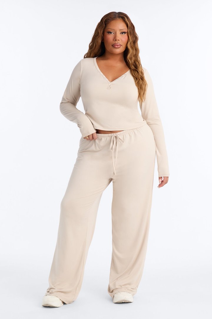 Lazy Morning Pant Set - Oatmeal