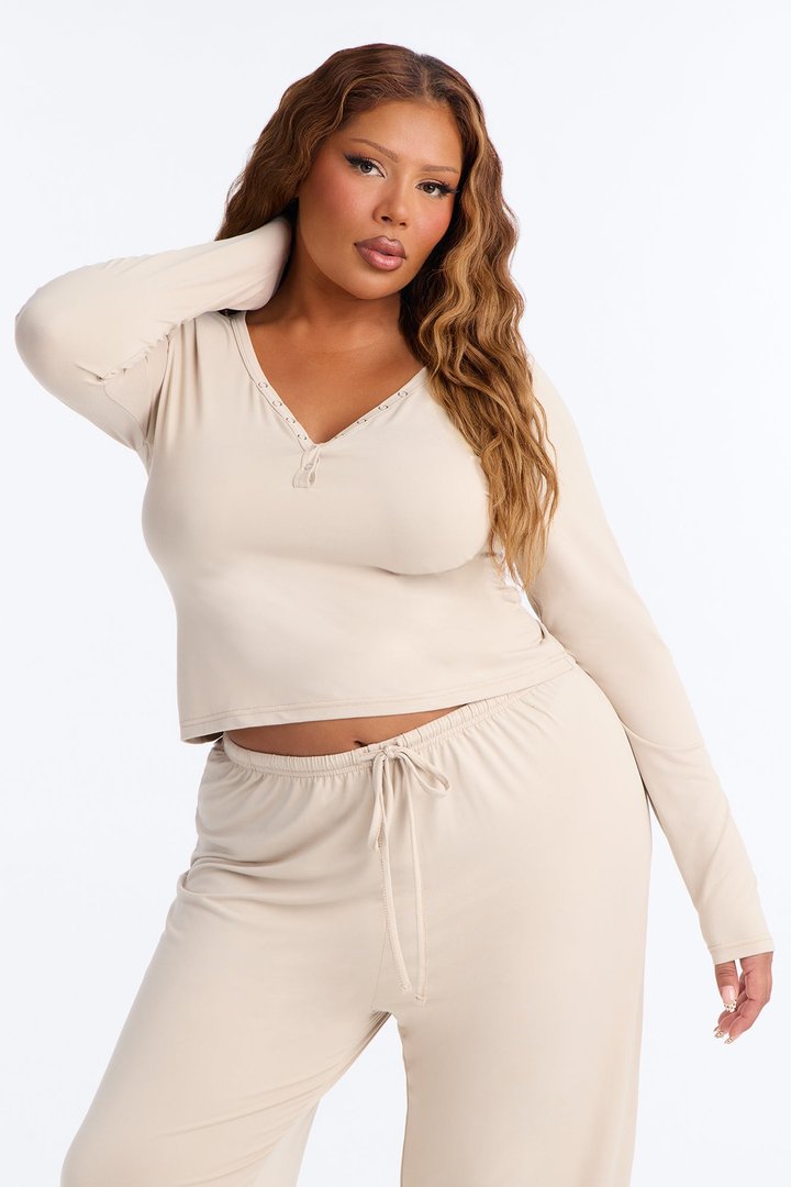 Lazy Morning Pant Set - Oatmeal