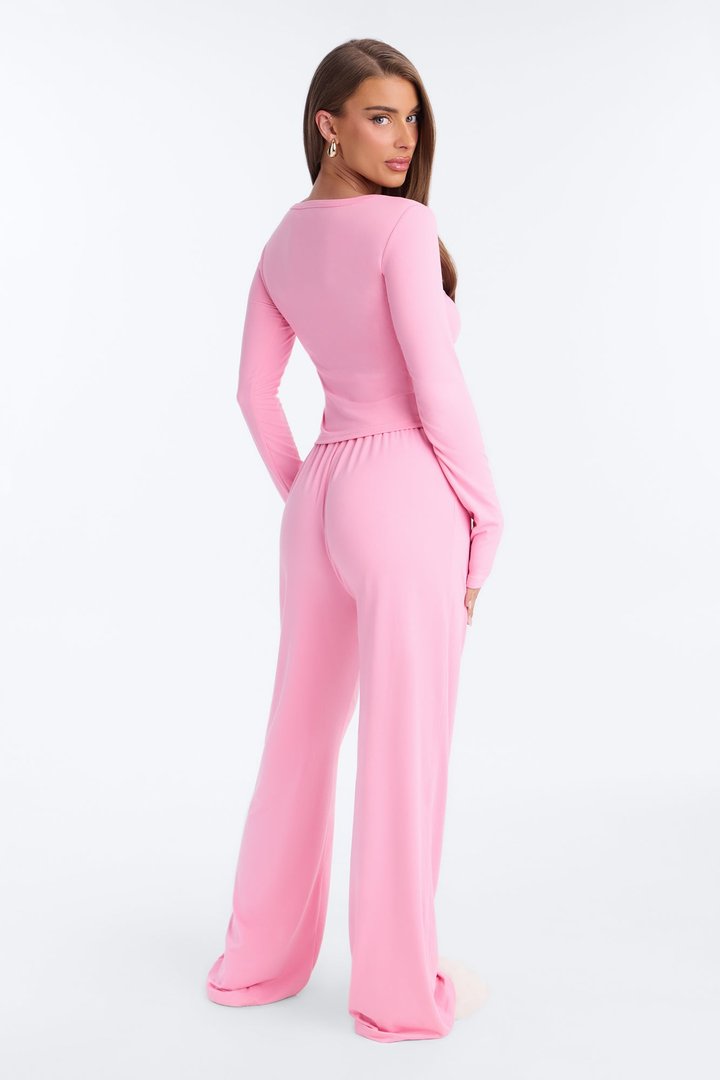 Lazy Morning Pant Set - Pink