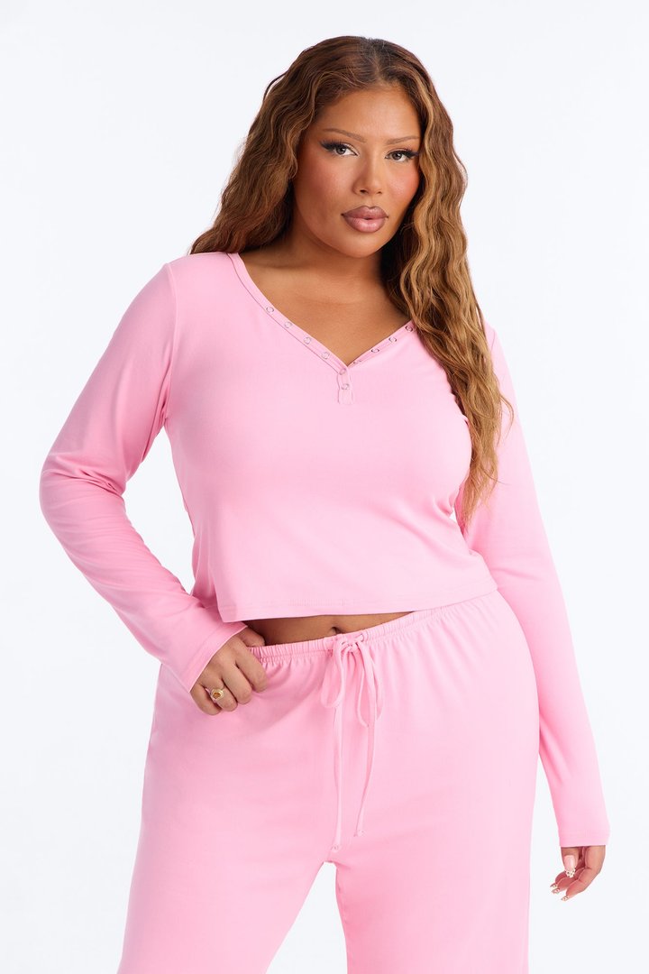 Lazy Morning Pant Set - Pink