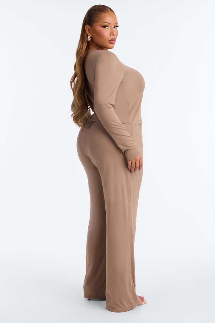 Lazy Morning Pant Set - Taupe