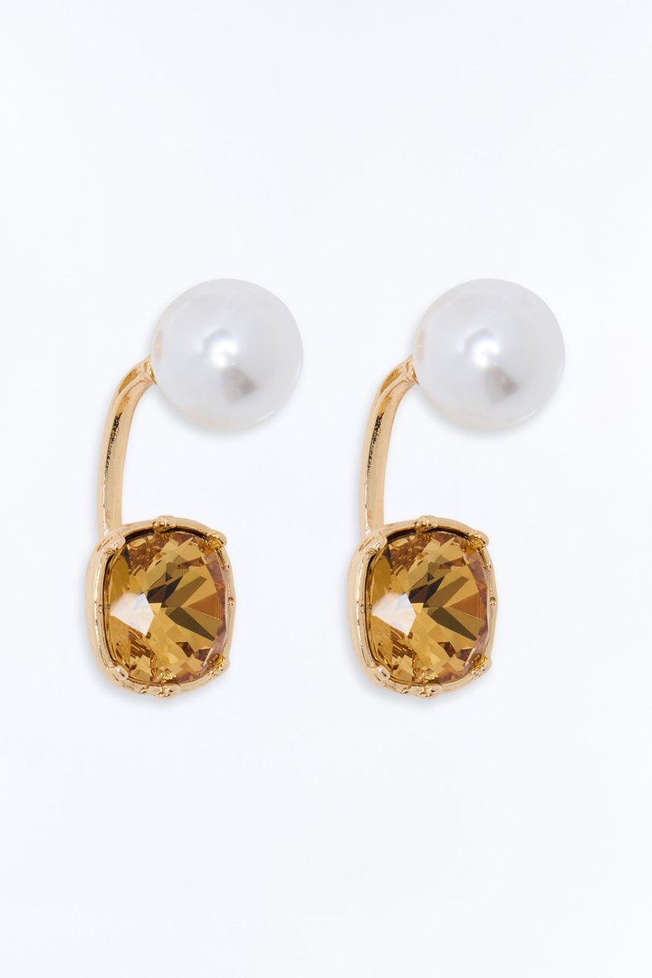 Sweet Pearl Drop Earrings - Gold/combo