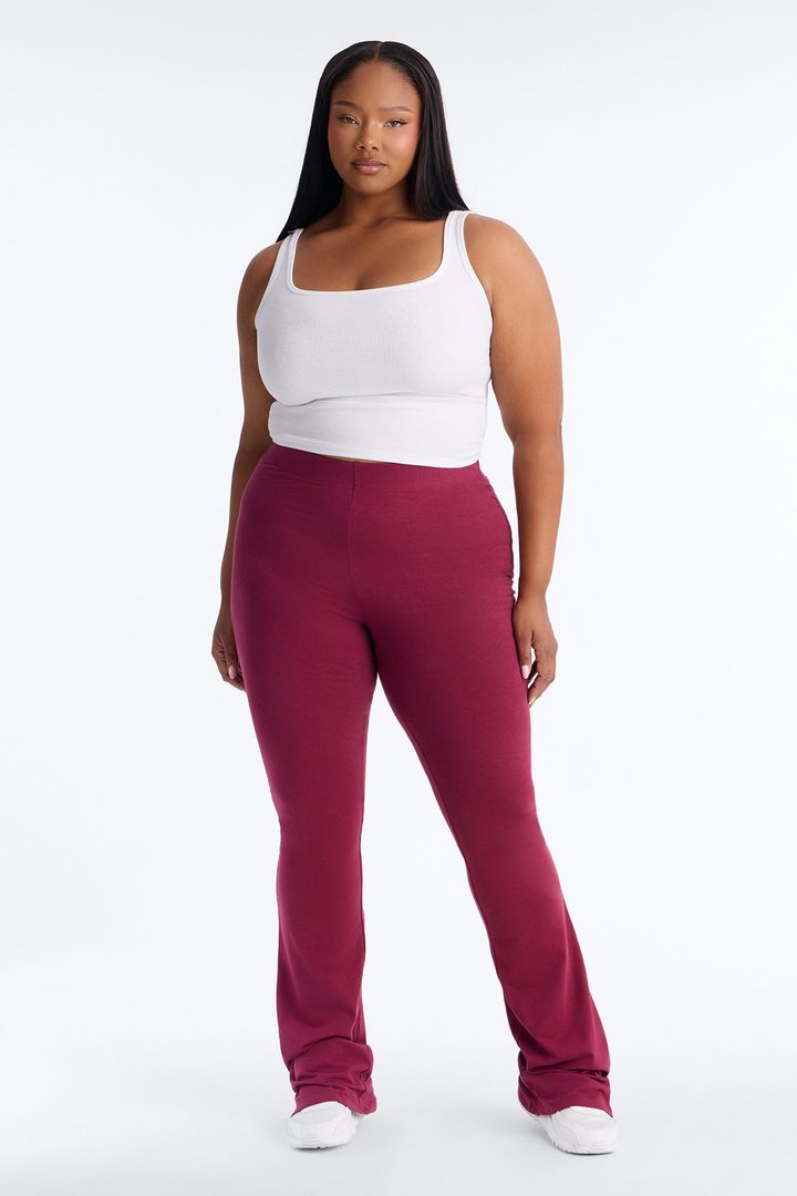 Tall Adriana Flare Pant - Burgundy