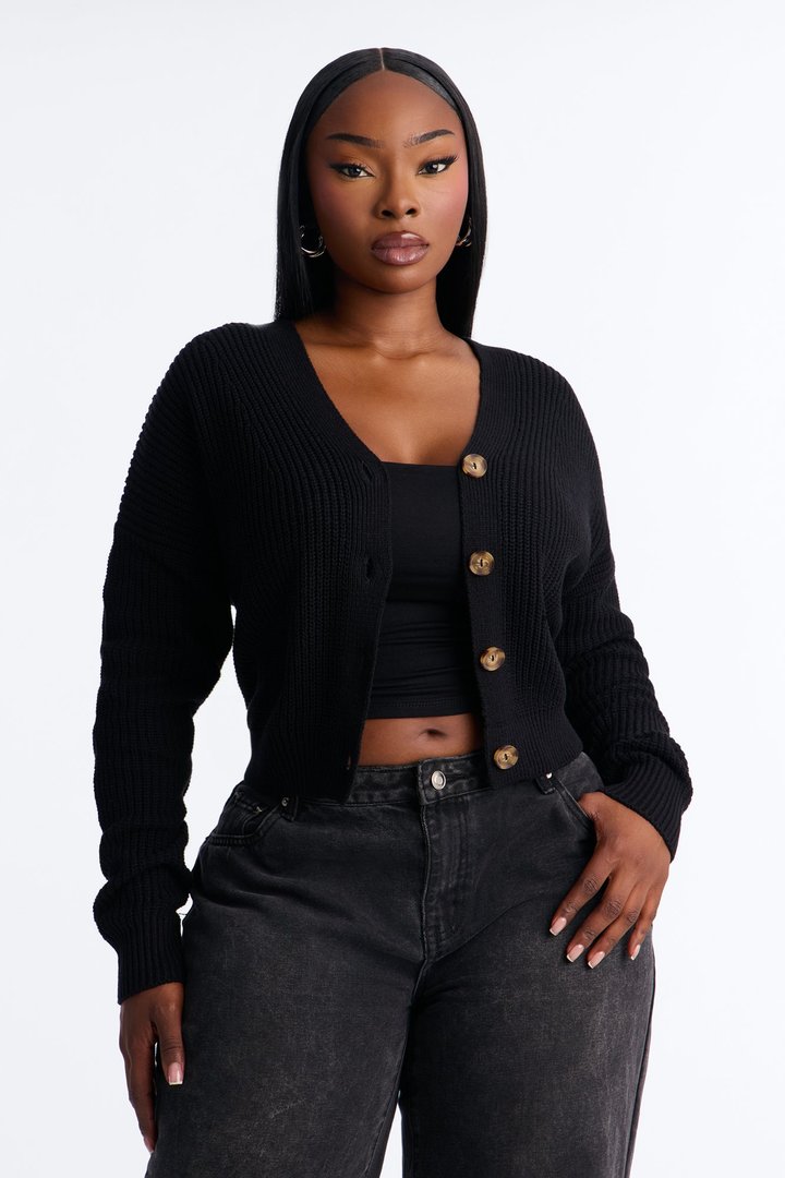 All About The Details Cardigan - Black