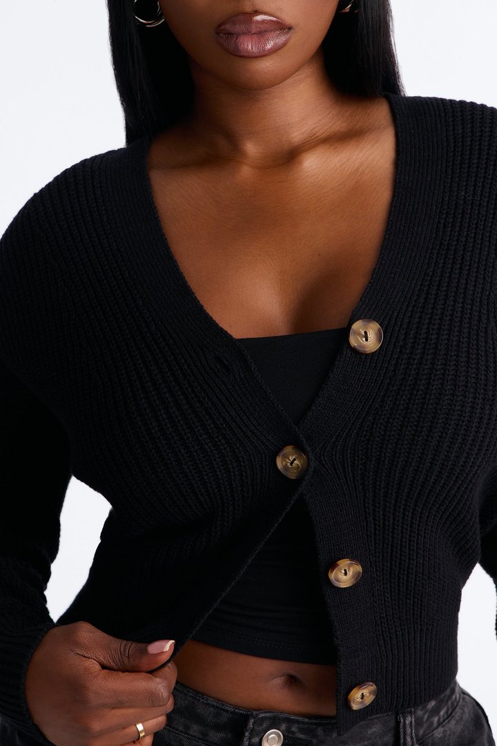 All About The Details Cardigan - Black