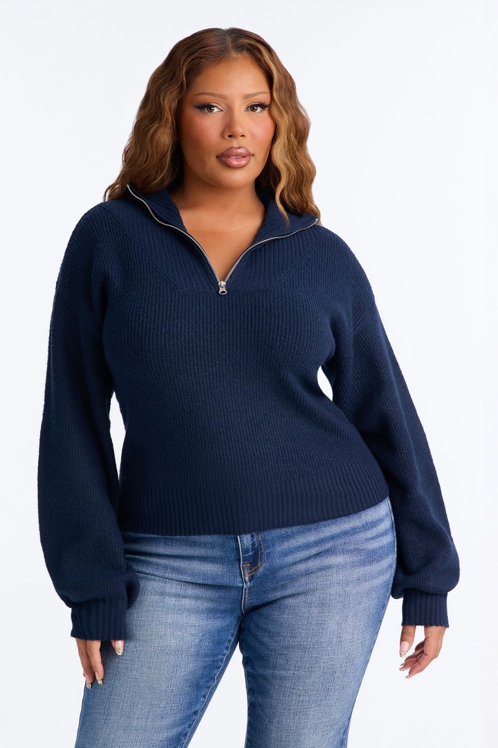 Tell Me About It Sweater - Navy