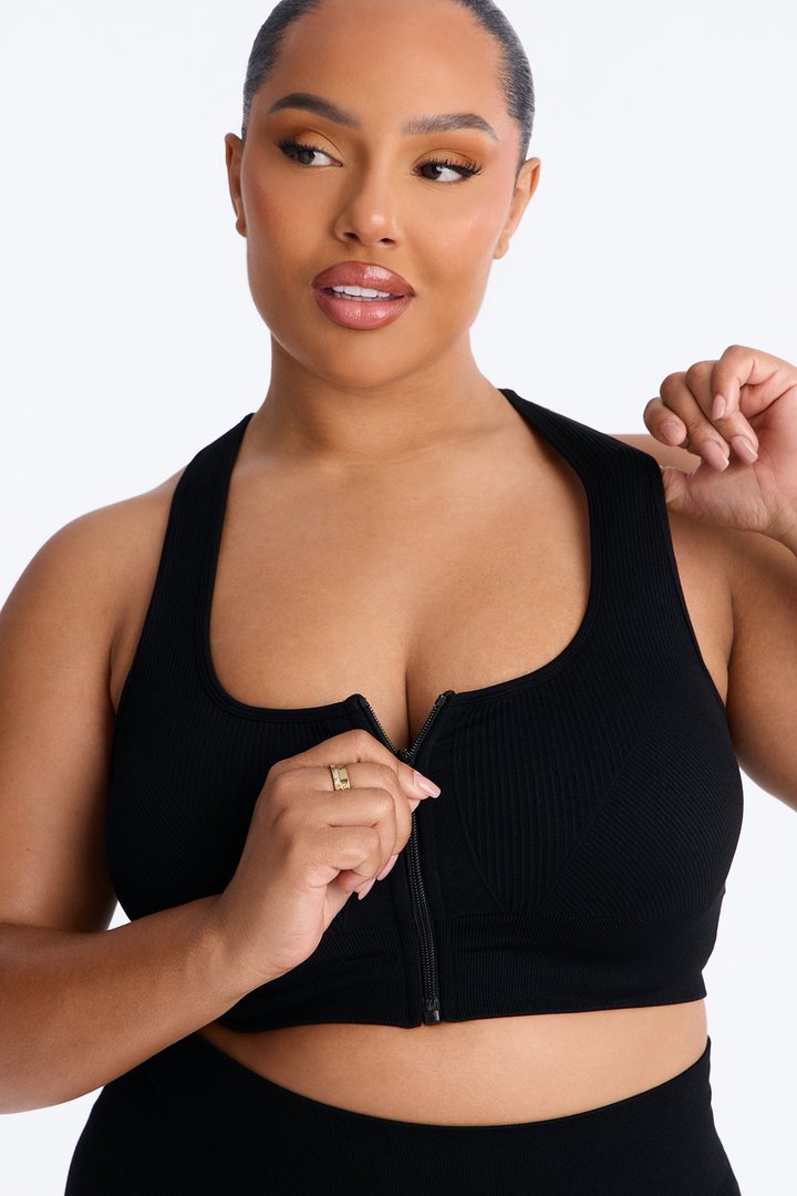 Sully Seamless Ribbed Biker Short Set - Black