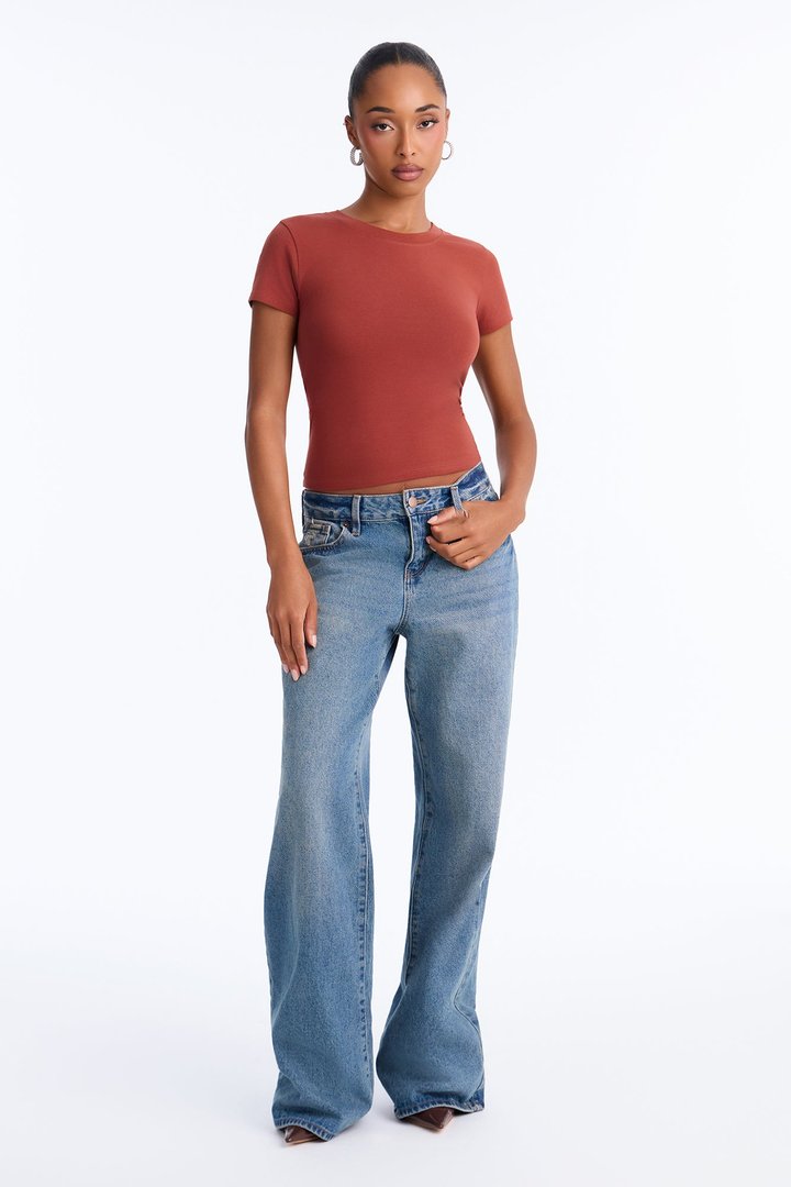 Alyssa Crew Neck Top - Spice