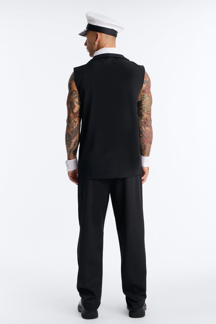 Airline Pilot 5 Piece Costume Set - Black/combo