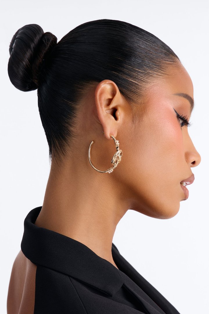 Infinity And Beyond Hoop Earrings - Gold