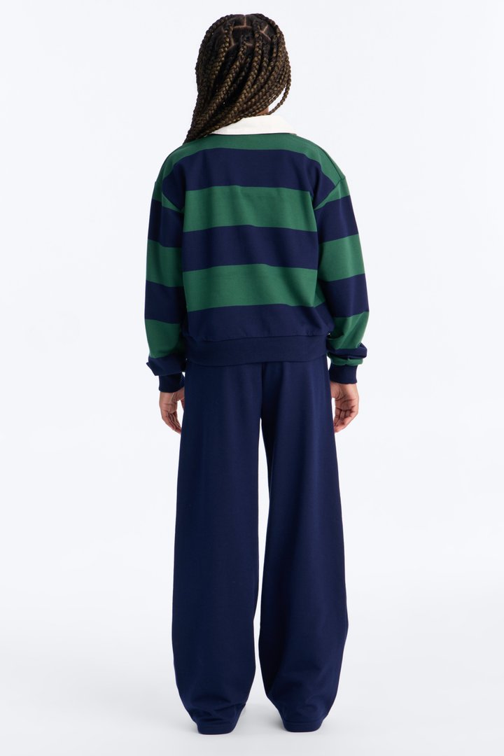 Mini Sporty Day Wide Leg Pant Set - Hunter