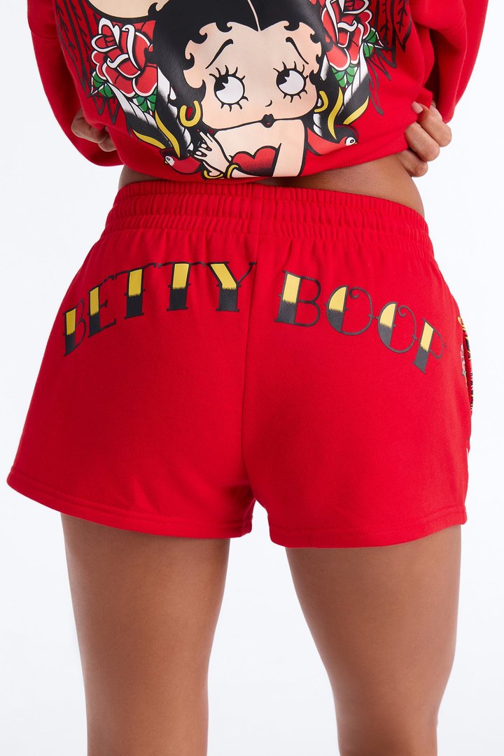 Betty Boop Tattoo Short - Red