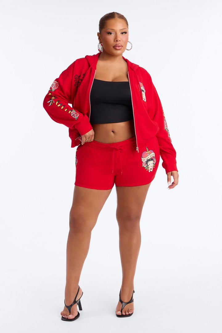 Betty Boop Tattoo Short - Red