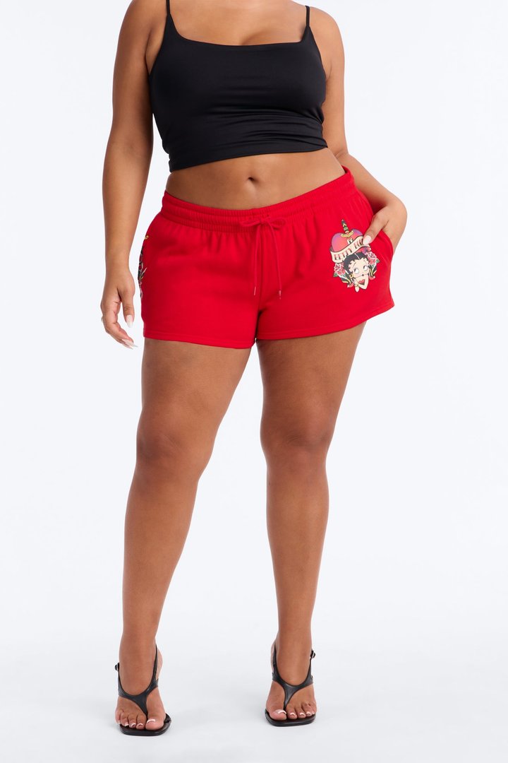 Betty Boop Tattoo Short - Red