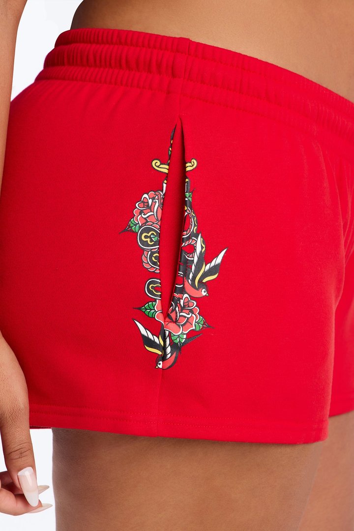 Betty Boop Tattoo Short - Red